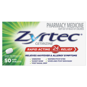 Zyrtec 10mg - 50 tablets