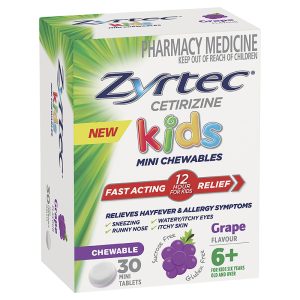 Zyrtec Kids Chewable Grape 5mg 30